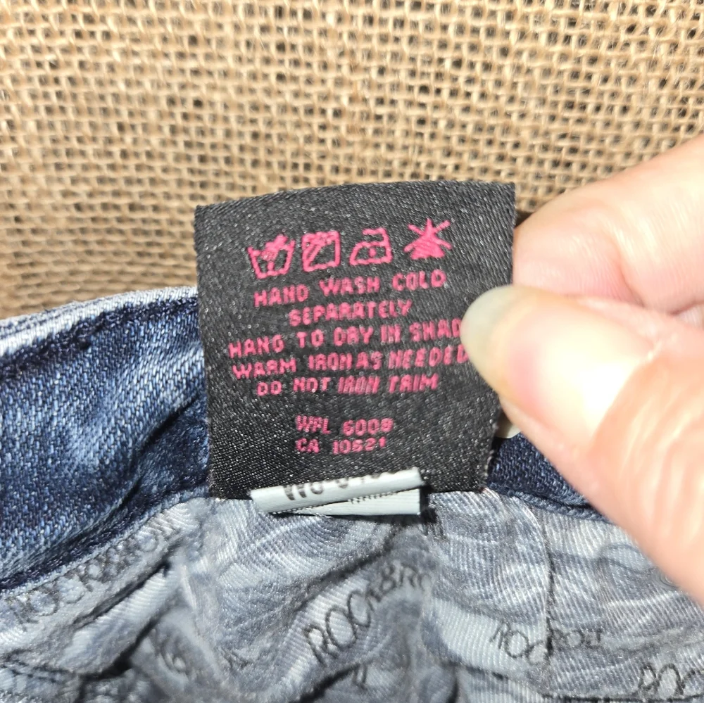 Women's Rock And Roll Cowgirl Classic Blue Women's Jeans Low Rise Size 29 x 30 - Picture 14 of 16